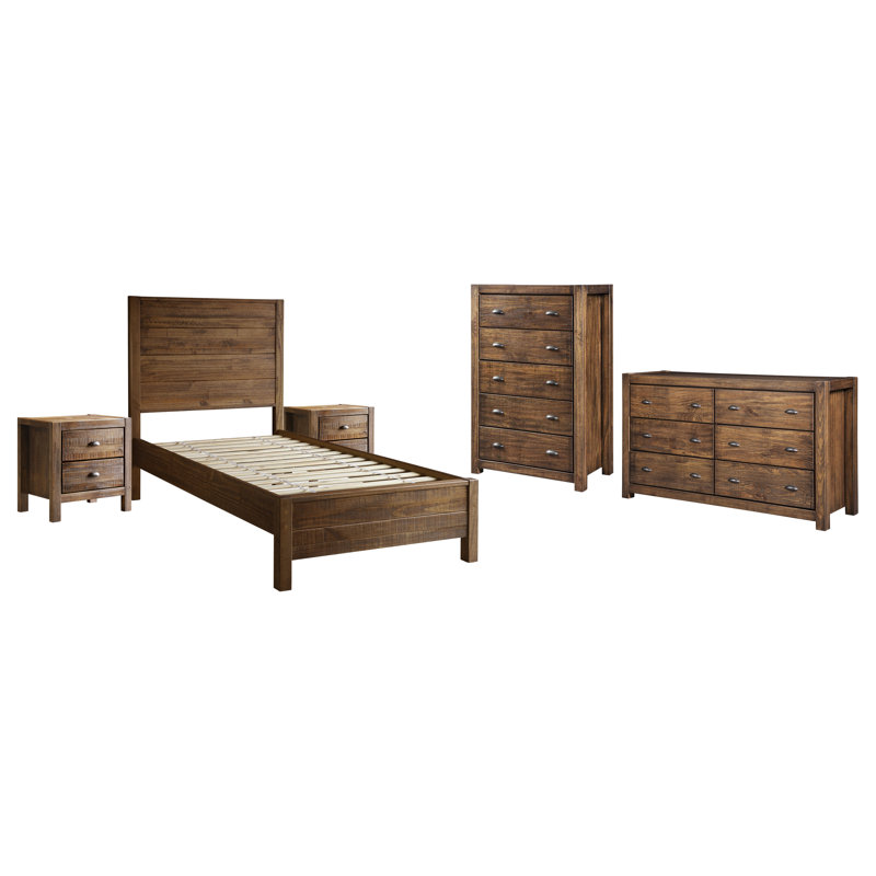Grain Wood Furniture Montauk Solid Wood Standard 4 Piece Configurable